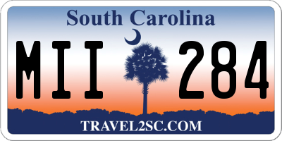 SC license plate MII284