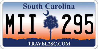 SC license plate MII295