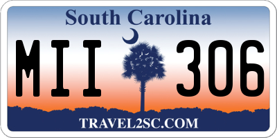 SC license plate MII306