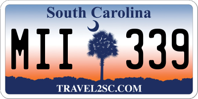 SC license plate MII339
