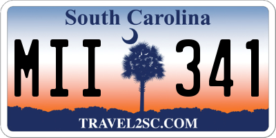 SC license plate MII341
