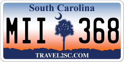 SC license plate MII368