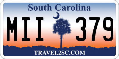 SC license plate MII379