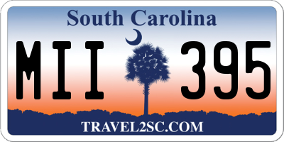 SC license plate MII395