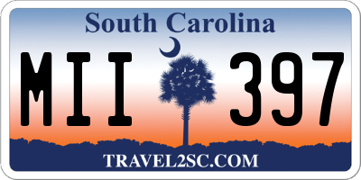 SC license plate MII397