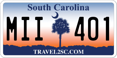 SC license plate MII401