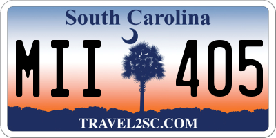 SC license plate MII405