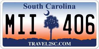 SC license plate MII406