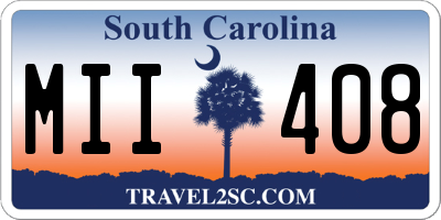 SC license plate MII408