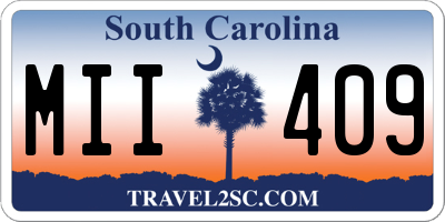 SC license plate MII409