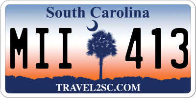 SC license plate MII413