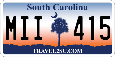 SC license plate MII415
