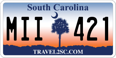 SC license plate MII421