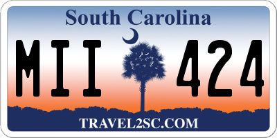 SC license plate MII424