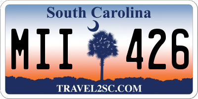 SC license plate MII426