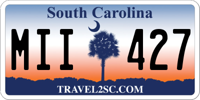 SC license plate MII427