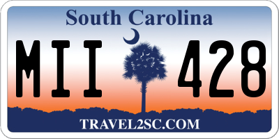 SC license plate MII428