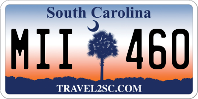 SC license plate MII460
