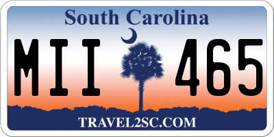 SC license plate MII465