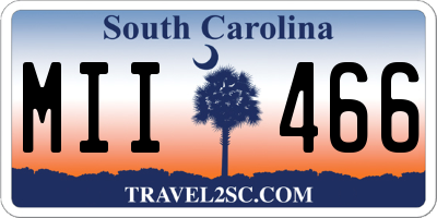 SC license plate MII466