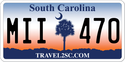 SC license plate MII470