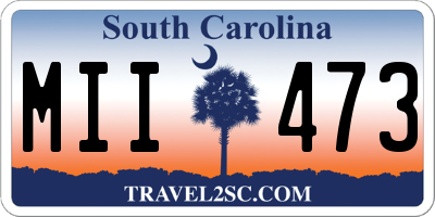 SC license plate MII473