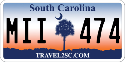 SC license plate MII474