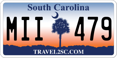 SC license plate MII479