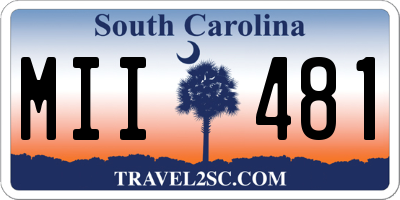 SC license plate MII481