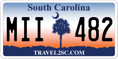 SC license plate MII482
