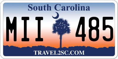 SC license plate MII485