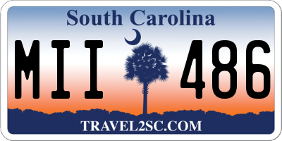 SC license plate MII486
