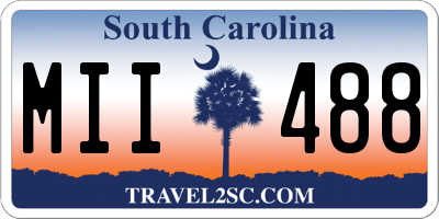 SC license plate MII488