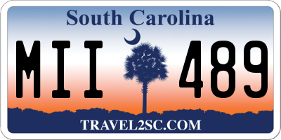SC license plate MII489