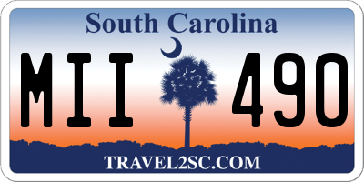 SC license plate MII490