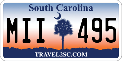 SC license plate MII495