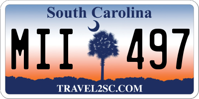 SC license plate MII497