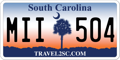 SC license plate MII504