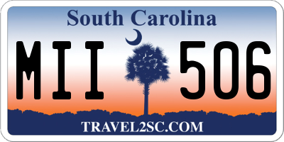 SC license plate MII506