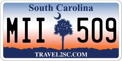 SC license plate MII509