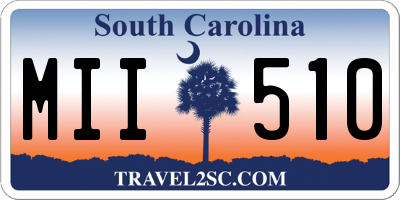 SC license plate MII510