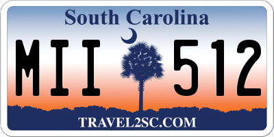 SC license plate MII512