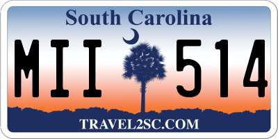 SC license plate MII514