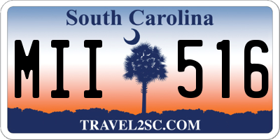 SC license plate MII516