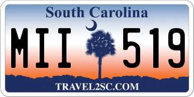 SC license plate MII519