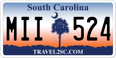 SC license plate MII524