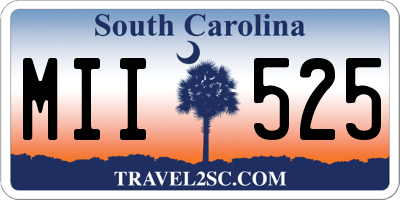 SC license plate MII525