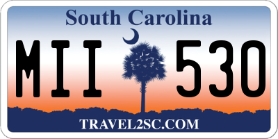 SC license plate MII530