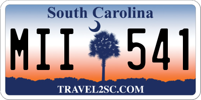 SC license plate MII541