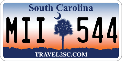 SC license plate MII544